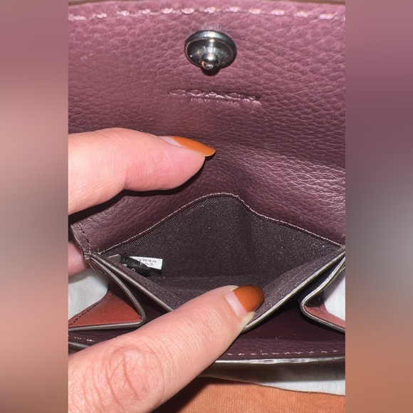 Coach Men's Coin Natural Wallet F24652 Terracotta Leather Wristlet - Picture 5 of 5